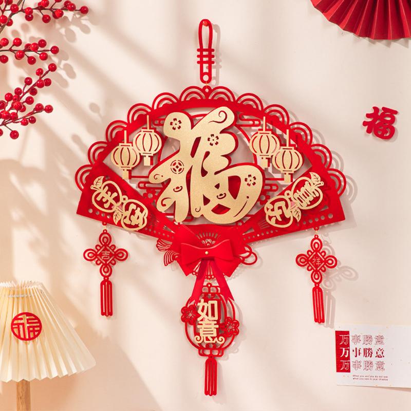 Lunar  Horse Year Wall Hanging Pendant  Spring Festival Decorations 2026 Chinese New New Year Hanging Ornament Room Decor