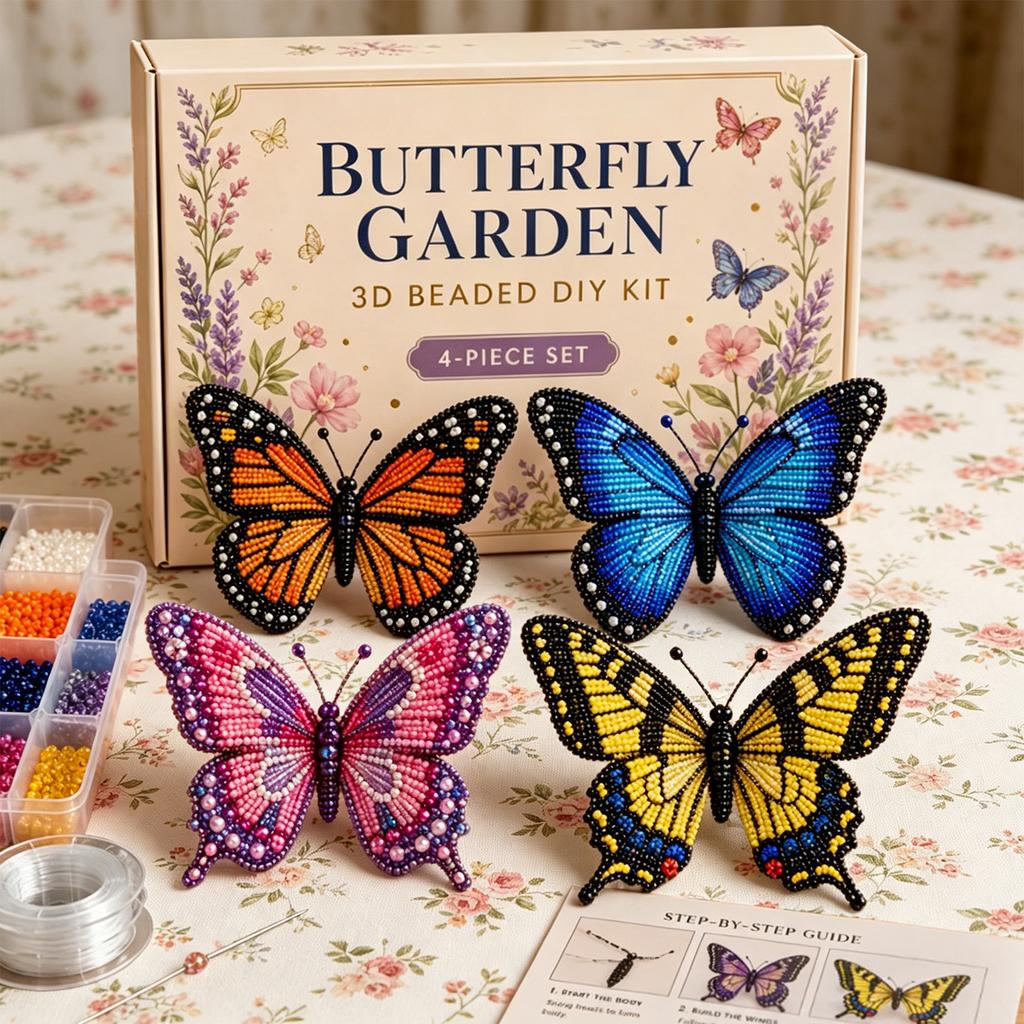 DIY 3D Tiere Perlenstickerei Set Tier Bastelset Süßer Vogel & Tier Perlen Bastelset für Handstickerei Basteldekoration