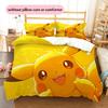 Biancheria da letto con motivo Pikachu Decorazione per la casa Regalo di compleanno (1 * copripiumino + 2 * federa, senza nucleo)