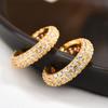 Fashion Cubic Zirconia Circle Earings Gold Plate Hiphip Earring 2022 Summer Fashion Earrings Jewelry
