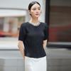 Women's Summer Pleated Short-Sleeve Blouse