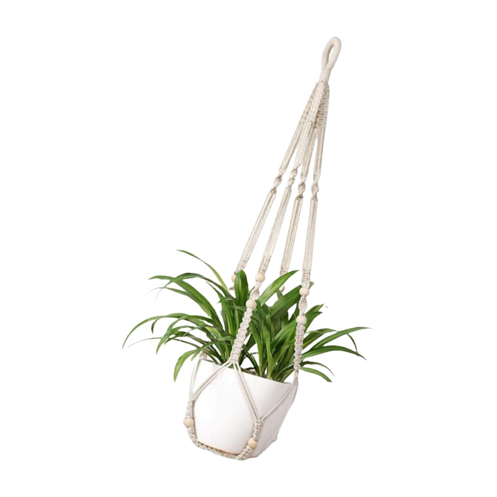 

Handcraft Nordic Styles Cotton Rope Hanging Plant Holder Flower Pot Hanger Net Bag for Indoor Decors and Planter Display