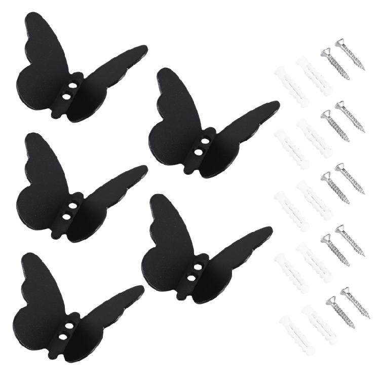 Space Efficient Butterfly Hooks Stylish Stainless Steel Butterfly Shape Hooks Hangers For Bathroom Decors