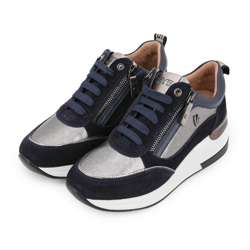 Baskets cuir compensées semelle contrastée Femme KEYS