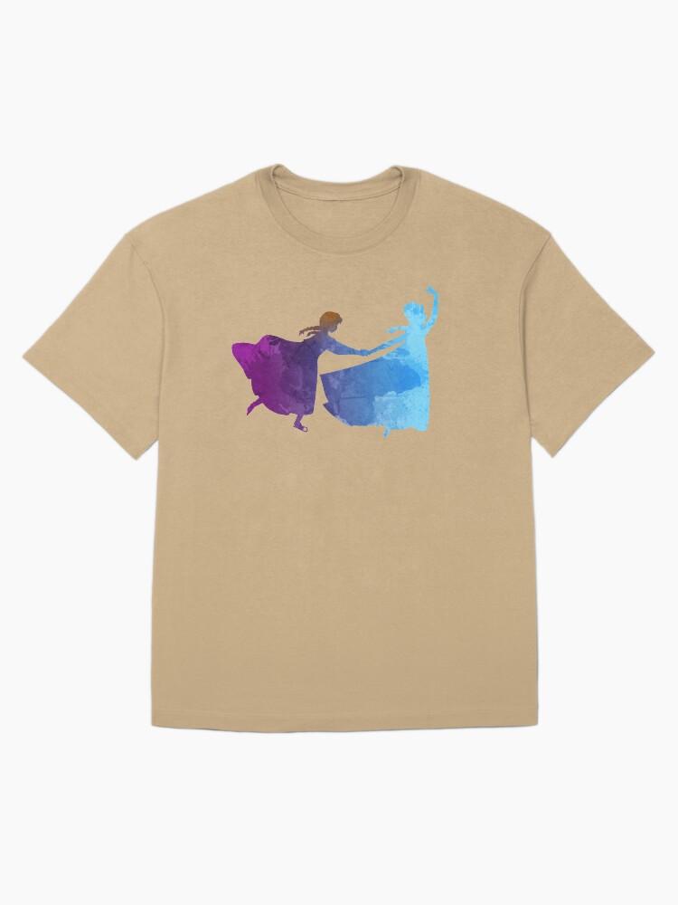 Frozen Sisters Inspired Silhouette Oversized T-Shirt