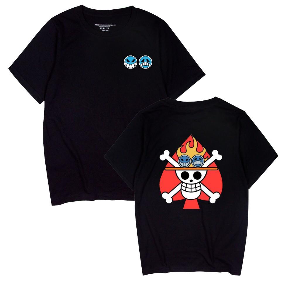 

ONE PIECE T Shirt Cartoon Short Sleeve Casual Tee Shirt Funny Tshirts Vintage Clothes XS чёрный