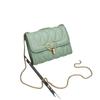 High-end Elegant Small Square Bag with Pleats, Chain, Heart Strip, Crossbody Small Bag