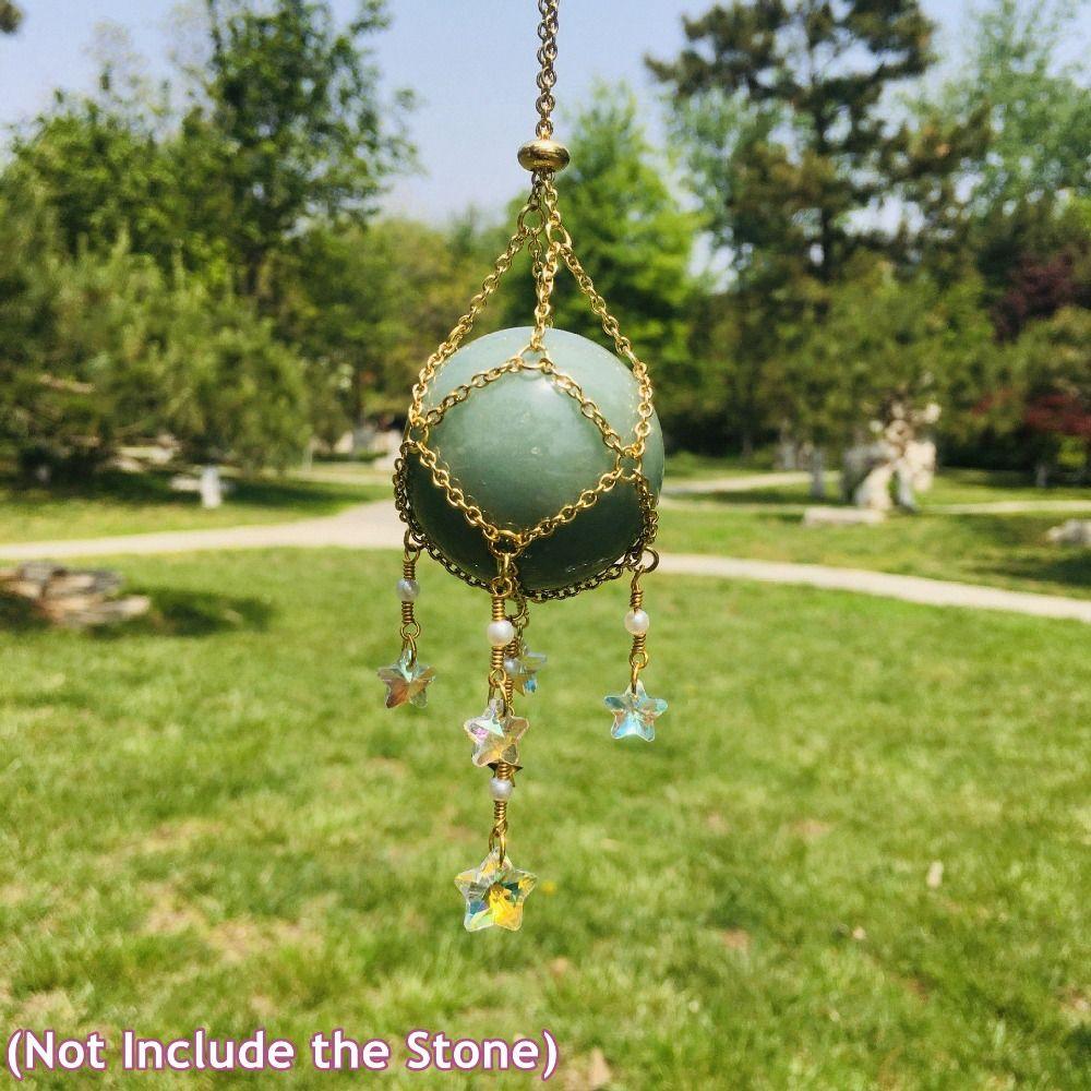 New Adjustable Crystal Net Metal Necklace for Women Men Stone Collecting Holder Interchangeable Crystal Holder Cage Necklace