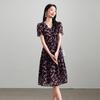 SOFSIL French Elegant Floral Bubble Sleeve Dress