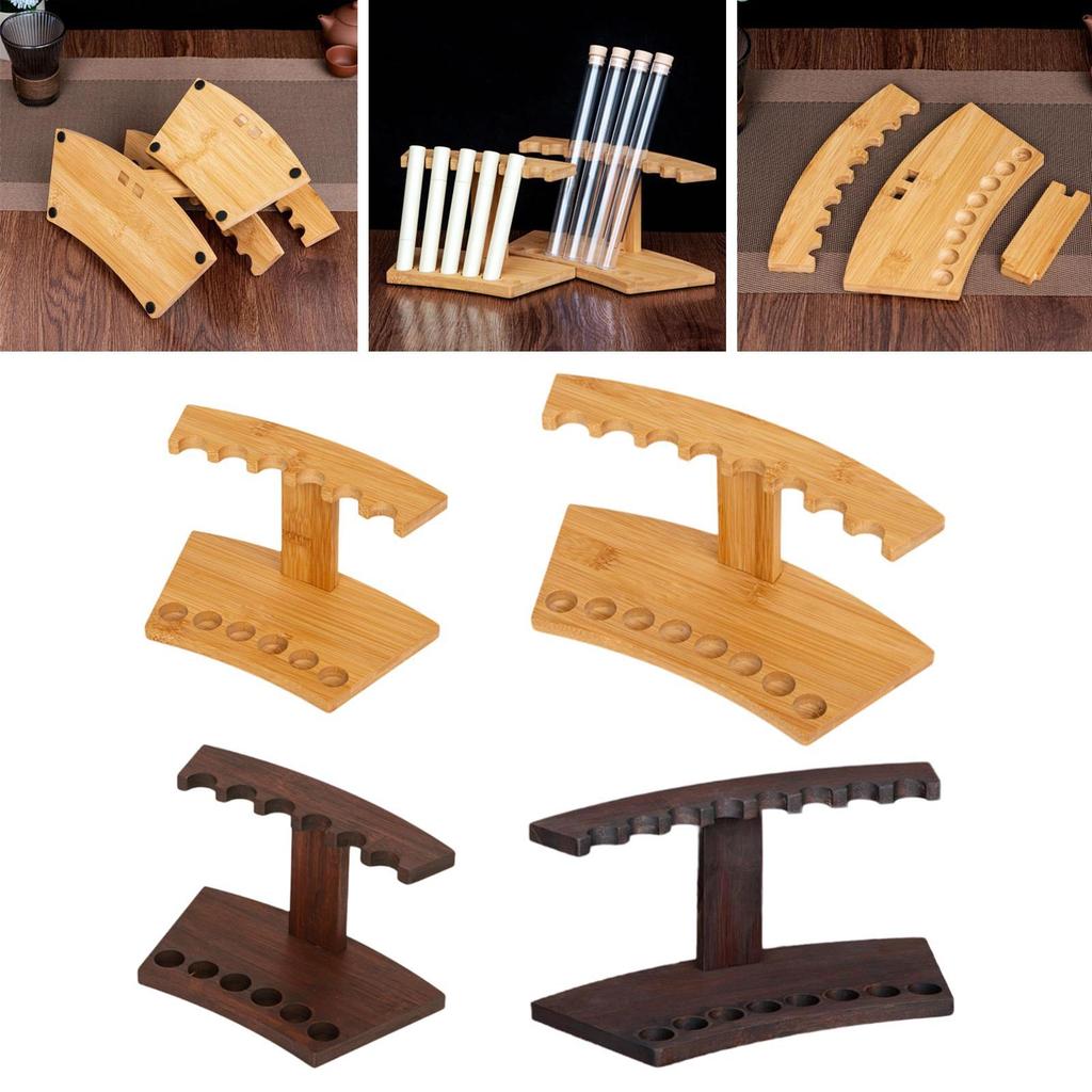 Incense Sticks Holder Rack Elegant Detachable Portable Wood Shelf Incense Tube