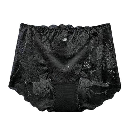 Women Panties Mid Waist Stretchy Seamless Quick Drying See-through Lace Sexy Ladies Boyshorts Briefs Underpants Daily