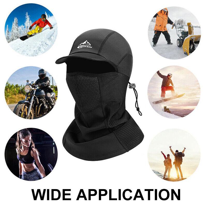 Balaclava de esqui à prova de vento, máscara facial, boné com pala, chapéu térmico de inverno para ciclismo, acessórios para cabeça