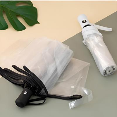 Folding Umbrella Transparent Folding Umbrella One-touch Automatic Opening and Closing Plastic Umbrel