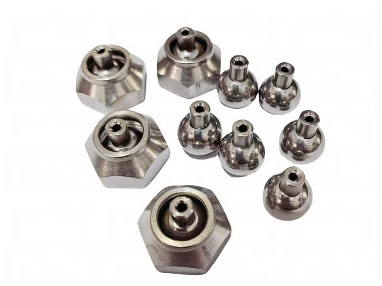Brass Ball Head Water Spray Nozzle for CNC Machine Tool, Six-Axis Turret, Internal Cooling, Slant-Type Post