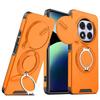 Matte Armor Ring Holder Phone Cases For Xiaomi Redmi Note 14 13 Pro Plus 14C 13 4G 5G Magnetic Slide Camera Protect Cover Fundas