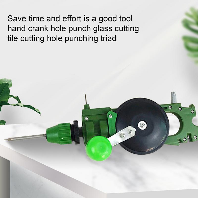 Manual DIY Glass Tile Cutting Construction Tools Multi-functional Glass Cutter with Drilling and Knife Sharpener
