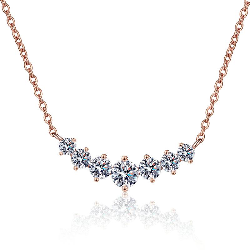 

1.7-5.0ct D Color Moissanite Woman Pendant Sier Necklace For Women Chains Party Bridal Fine Jewelry 925sterling Silver Necklace Zircom&1.7ct