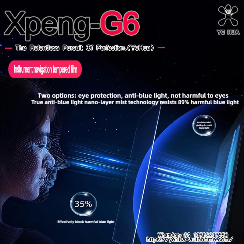 For XPeng G6 2022-2025 Tempered Glass LCD Screen Protective Film Sticker Dashboard Guard Car Navigtion Infotainment