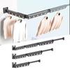 Wall Mounted Retractable Clothes Hanger Large Bearing Capacity Foldable Clothes Drying Rod  Balcony