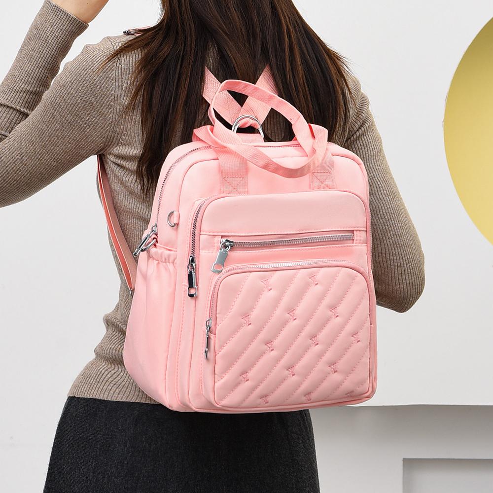 Stylish Oxford Fabric Mini Backpack with Quilted Design – Lightweight & Durable Crossbody Bag for Women