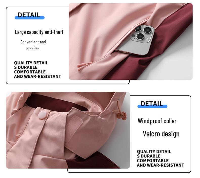 Unisex 3-in-1 Fleece-Lined Jacket Set, Detachable and Customizable with Logo