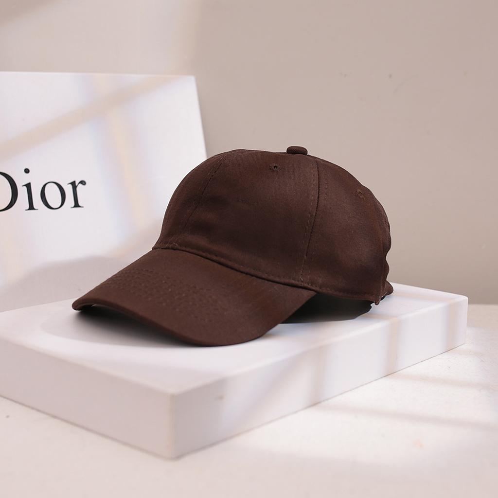 Men's and women's soft top solid color cap star ins show face small casual versatile trendy black baseball cap