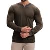 Men's V-neck long-sleeved T-shirt Casual men's base layer top T-shirt and sweatshirt