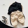 Kids Contrast Color Thickened Fleece Casual Long Pants For Boys And Girls