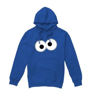 Sesame Street Unisex Yetişkin Gözlü Kapüşonlu Sweatshirt