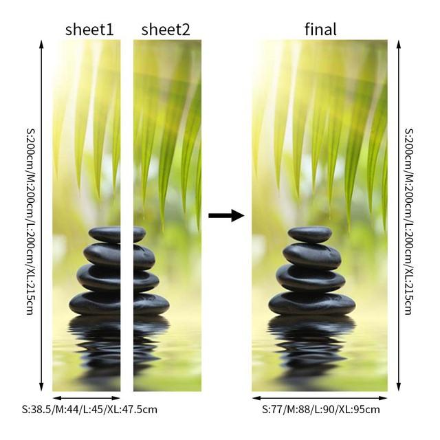 

3D геометрические наклейки на дверь, художественный декор, пилинг и палка для спальни, ванной комнаты, двора, динозавра, пейзажа, обои, плакат, съемный 77x200cm