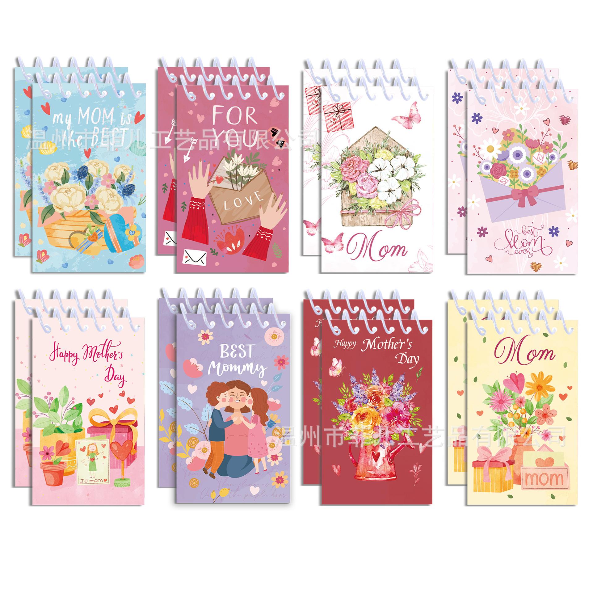 

8-Pack Mother s Day Spiral Notebook Floral Mini Pocket Notepad Vertical Flip Journal for Mom Gift Students Teacher