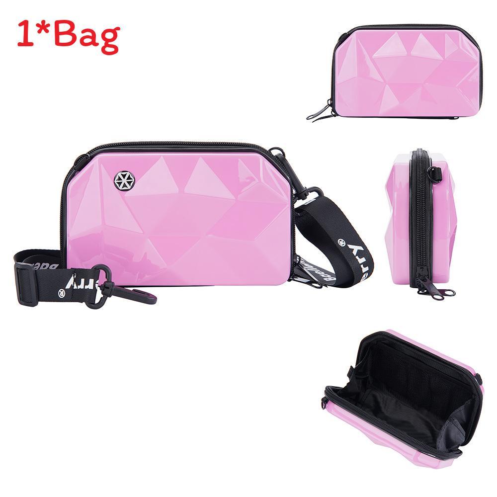 

Womens Makeup Bag With Abs Pc Material Waterproof Durable Storage For Daily Use Pink