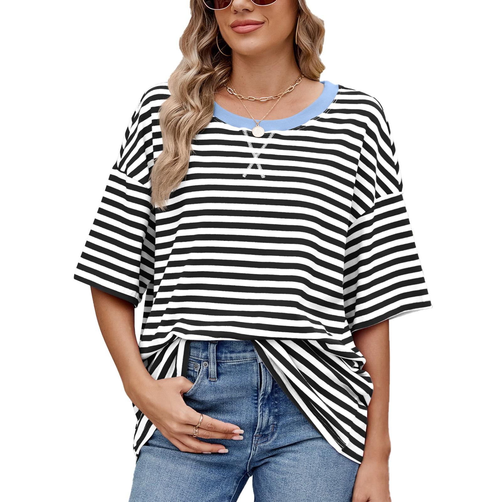 

Fashionable, Casual, Versatile, Loose-fitting, Printed, Slim, Medium-length, Round-neck, Short-sleeved Shirt S чорний