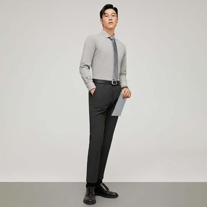 YOUNGOR Men s Long-Sleeve Slim Fit Shirt VLBN129827EBA 46