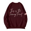 Unisex Printed Round Neck Long Sleeved Loose Fitting Long Sleeved Casual Long Sleeved Top Hoodie