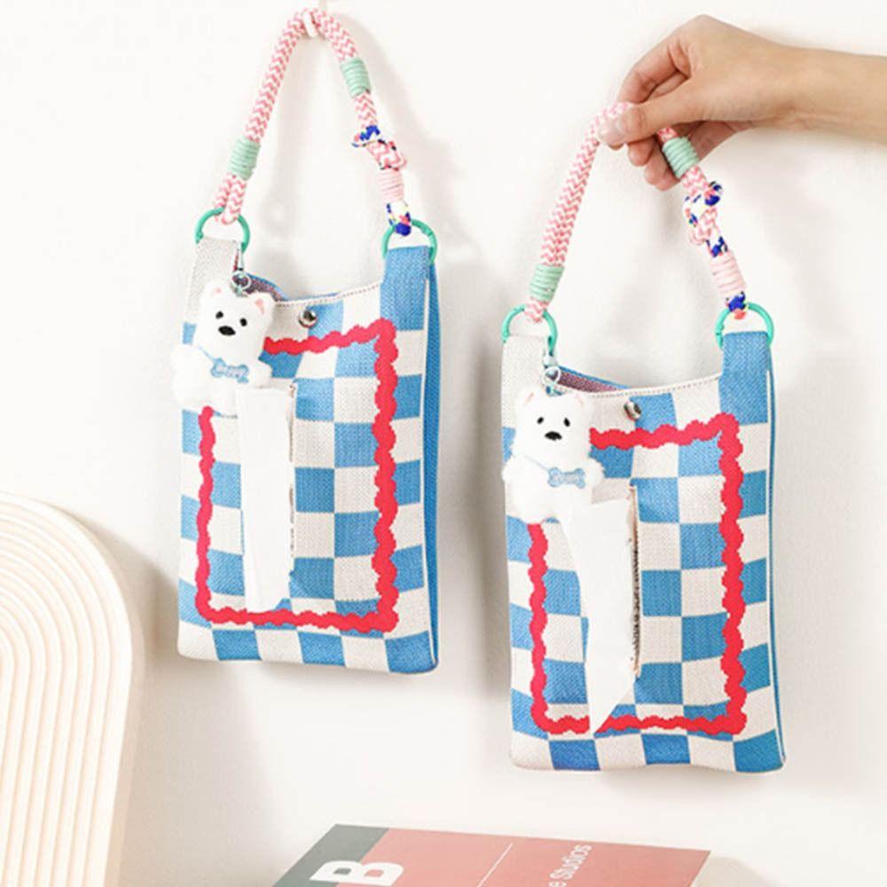 Space Saving Tissue Case Holder Cute Dog Car  Hanging Napkin Holder  Car Interior Decoration
