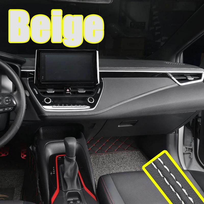 8M PU Kůže Dekorace DIY Pletená Proužková Dekorace Automobilový Doplněk Interiér Auta Samolepicí Lišta Palubní Deska Dveře