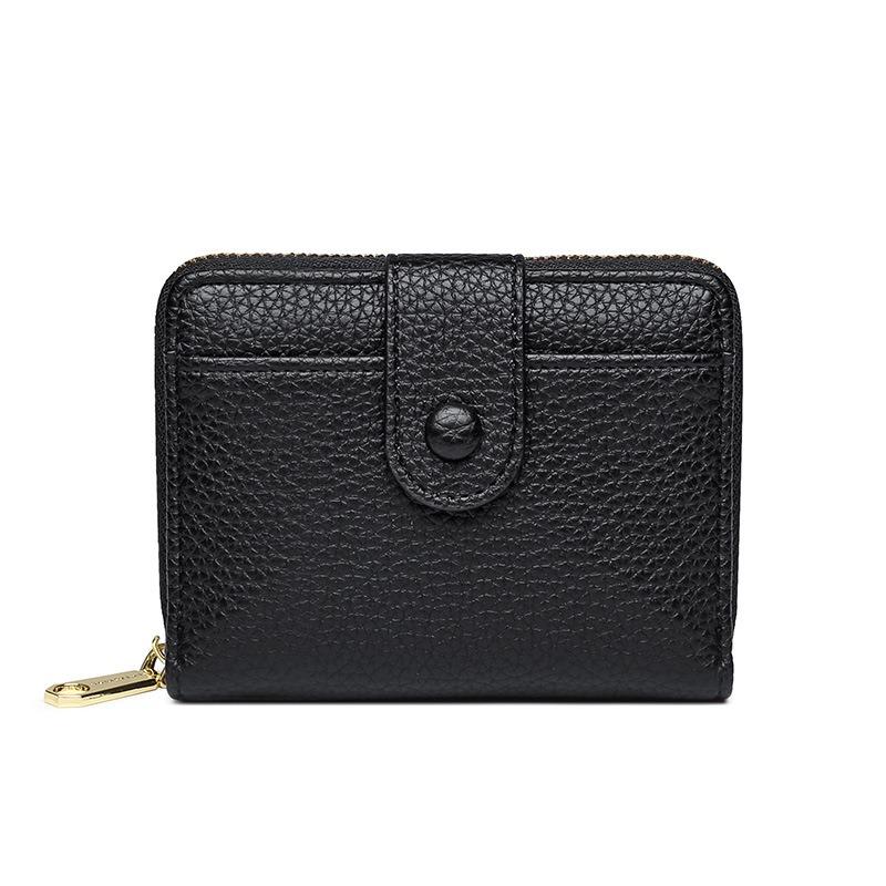 New Zipper Women Wallets Simple Buckle Coin Purses Large Capacity Card Holder Wallet Fashion Lychee Pattern Multi Card Wallet