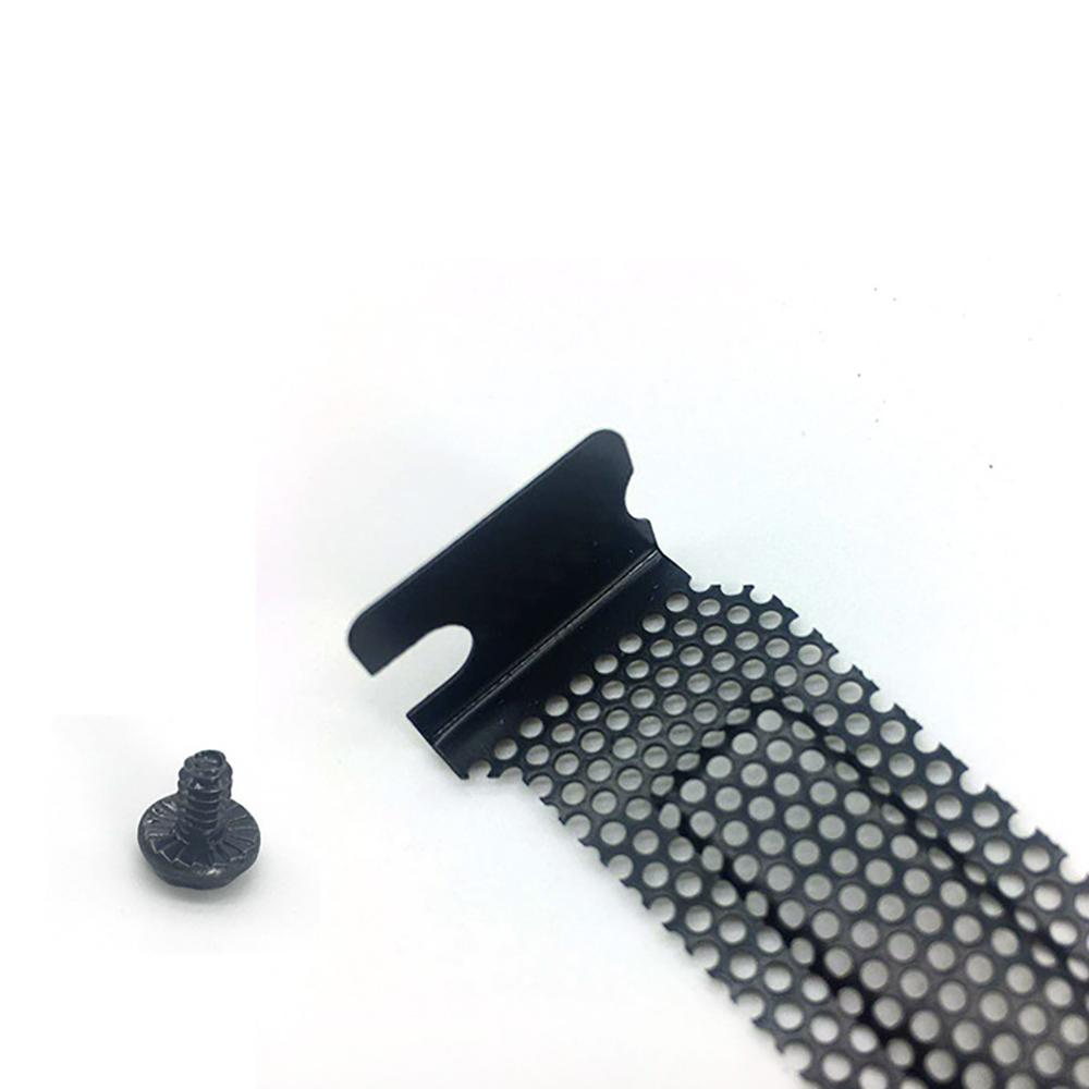 5x Black Mesh Hard Steel PCI Slot Covers Bracket Dust Filter Blanking Plate Kit