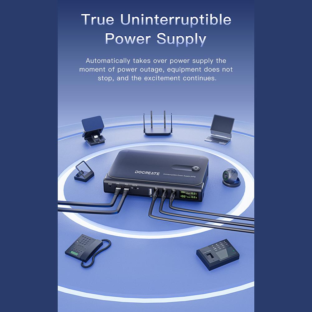 DC1036L Digitaler USV 36W Netzteil mit Überhitzungsschutz und mehreren Ausgangsspannungen für Router-Netzwerkgeräte