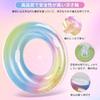 Oziral Float for Adults with Large Floating Glitter Glitter Sea Summer Water Rainbow 100cm Handle, Float, Simple, Durable, Safe, Transparent, Thick,