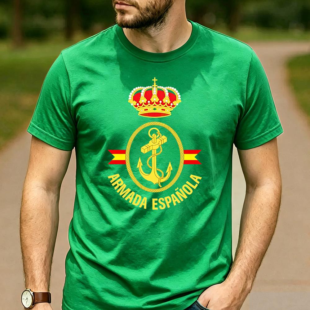 Armada Espaola Spanish Navy Marines Cotton T Shirt Unisex ONeck Short Sleeve Casual Summer Party Military Fan Daily Tops