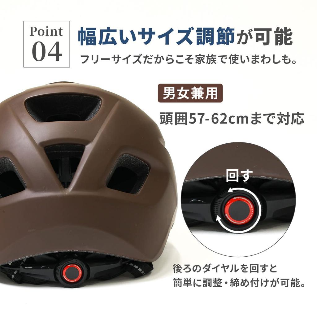 MRG Cycling Adult Size CE Large Sizes for Men and Compliant with Mandatory White and and Ultra Adjustable with Brim Helmet, 57-62cm, Marked, Women,