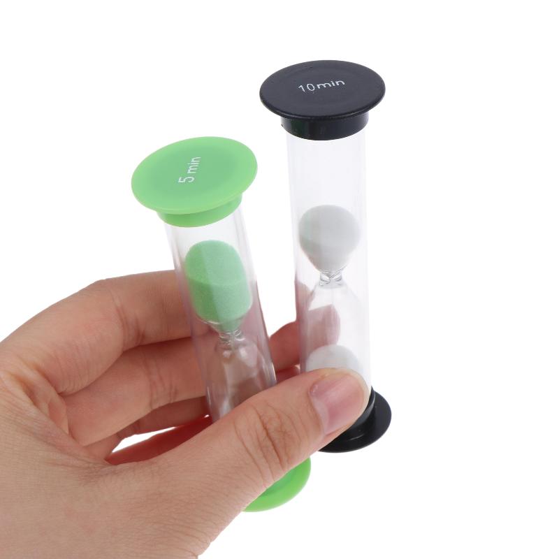 6Pcs Mini Plastic Sand Timer Colorful Sand Clock Different Time Setting For Kids Classroom Kitchen Game Time Management Use