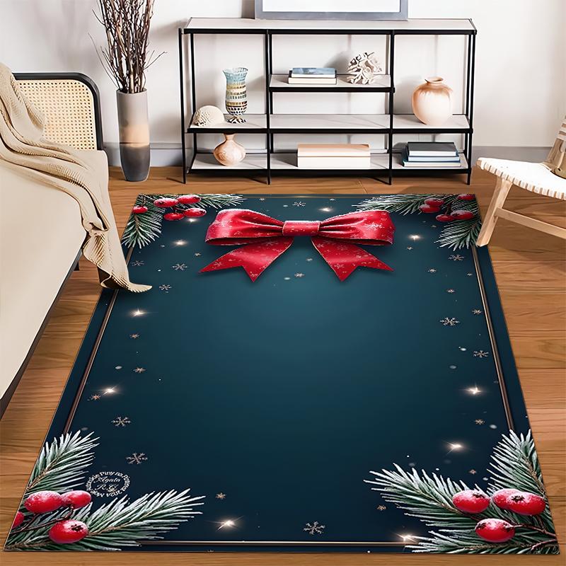 Christmas holiday decorative design carpet, non-slip rug, suitable for living room and bedroom sofas