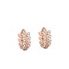Korean Version of The Same Versatile Fashion Zircon Wheat Ear Buckle Women's Light Luxury Niche Design High-quality Earrings