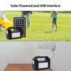 Portable Generator LED Flashlight with Solar Panels Handheld LED Lighting Energy Saving Solar Light