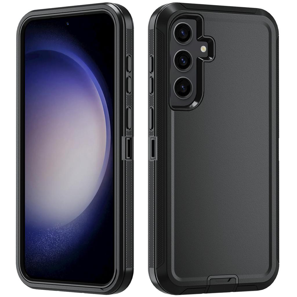 Für Samsung Galaxy S24 FE Hülle Abnehmbare PC+TPU Sturzsichere Rückabdeckung