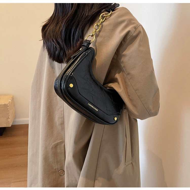 South Korean Niche Design Underarm Bag Popular Retro Shoulder Fashionable All-matching Crossbody Women 22x7x16