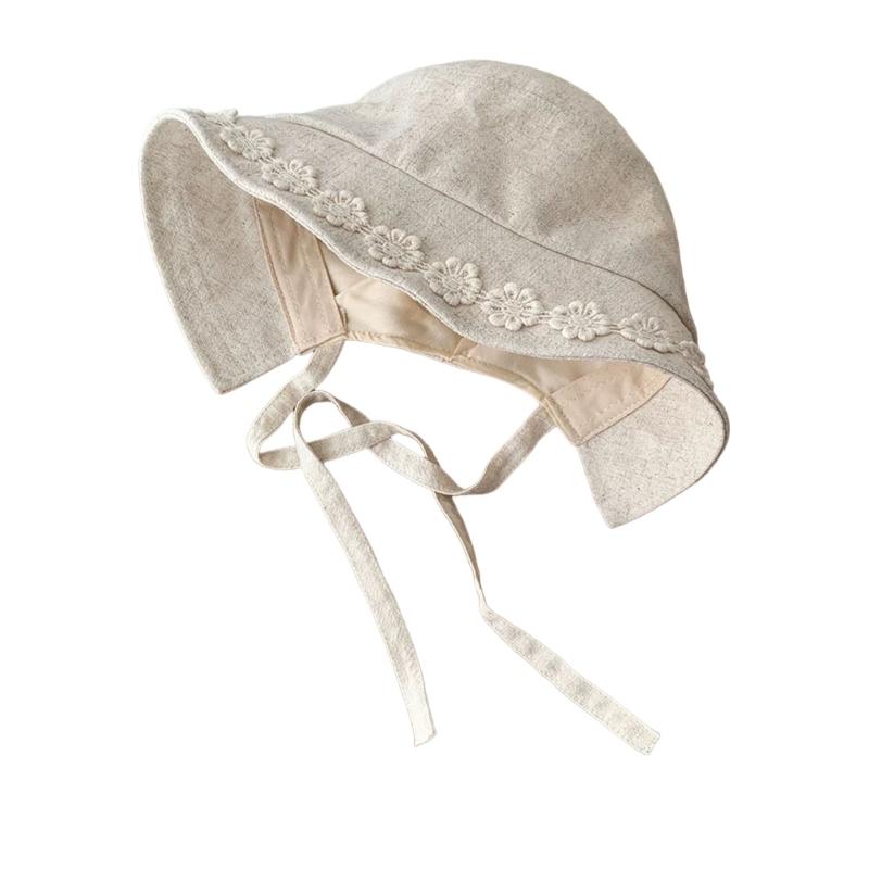 

Elegant Flower Design Sun Hat Breathable Fisherman Hat Sun Bucket Hat for Women Girl Outdoor Casual Wear CN
